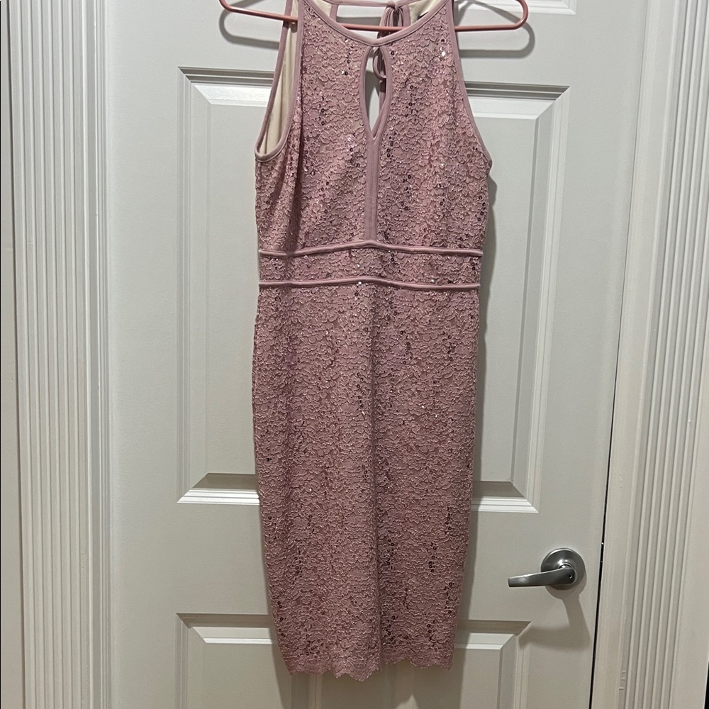 Sexy Night Way Collections Blush Lace Midi Dress